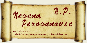 Nevena Perovanović vizit kartica